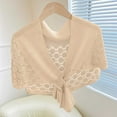 thumbnail image 2 of Shawl Wrap Versatile Outerwear Lace Knit Cape Lightweight Cardigan Sun Cover Up Jacket for Dresses to Cover Arm, 2 of 4