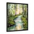 thumbnail image 2 of Designart 'River Through Green Birch Forest' Lake House Framed Art Print, 2 of 4