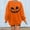 Orange, variant on Womens Halloween Pumpkin Face Print Long Sleeve Loose Sweatshirts Casual Round Neck Lightweight Orange Pullover Tops