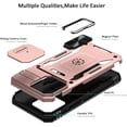 thumbnail image 4 of for iPhone 14 Pro Max Case with Slide Camera Cover,Drop Tested Military Grade Heavy Duty Protective Sturdy Rotate Ring Kickstand Phone Case for iPhone 14 Pro Max(Rose Gold), 4 of 14