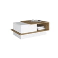 thumbnail image 2 of Mesa de Centro Madik Estilo Nórdico Moderno con Cajón Deslizable Blanco 3956.0002, 2 of 5