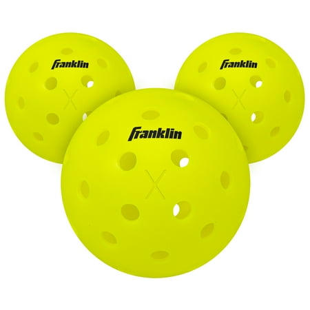 Franklin Sports X-40 Outdoor Pickleballs - Official Size - Optic - 3 Pack