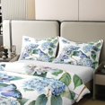 thumbnail image 3 of Ombre Floral 100% Natural Cotton Comforter Cover Twin Size,Blue Hydrangea Flowers Bedding Set,3D Butterflies Duvet Cover,Summer Garden Rustic Theme Bedspread Cover,Bedroom Decor 2Pcs, 3 of 6