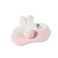thumbnail image 1 of Máscara para dormir con forma de conejo de fresa de peluche, 1 of 1