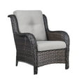 thumbnail image 3 of PARKWELL 7Pcs Outdoor Wicker Rattan Conversation Patio Furniture Set, including Two-seater Sofa, Chairs, Coffee Table, Ottomans and Side Table with Cushion, Beige, 3 of 9