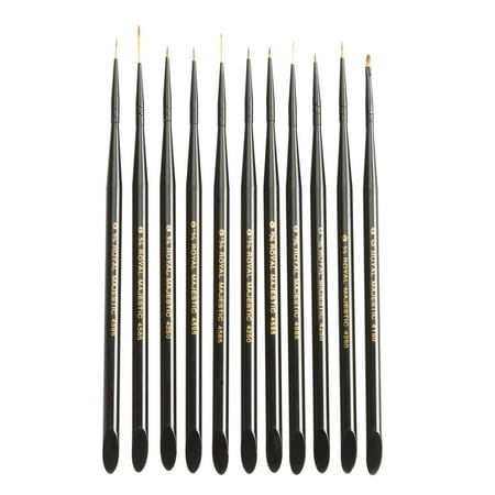 UPC: 0090672014580 | Royal & Langnickel – Majestic 11pc Short Handle Artist Paint Brush Set – Detail