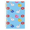 thumbnail image 7 of FORMRS 1-Subject Spiral Notebook 8" x 5" College Ruled 60 Refillable Sheet A5 Hard Cover, Summer Pool Pattern, 7 of 7