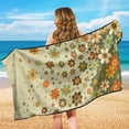 thumbnail image 4 of Garronmavis Retro Floral Front Car Seat Towel Cover Stain Resistant Easy Installation 1 PC Breathable Non-Slip Universal Fit Sports Sweat Protection for Cars SUV Trucks Sedan Van, 4 of 9