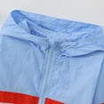 thumbnail image 5 of NAISIBABY Boys Girls Windbreaker Jacket 7-8T, Color Block Zip-Up Lightweight Fashion Hooded Waterproof Coat Light Blue(2-10T), 5 of 9