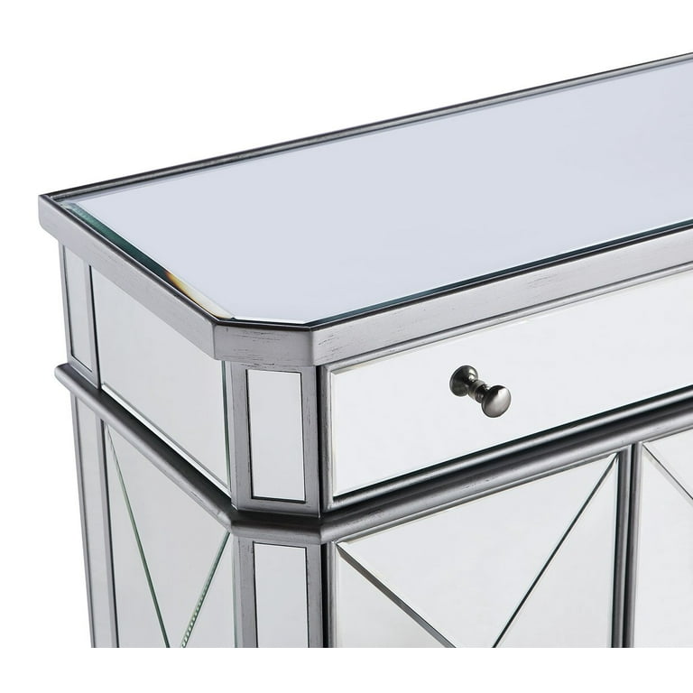 Lela 2 door mirrored accent cabinet deals