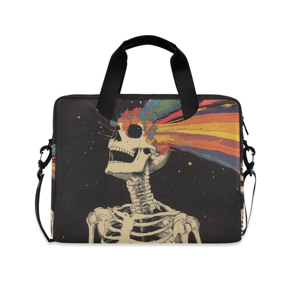 FORMRS 16" Laptop Bag Carrying Sleeve Case with Handle Travel Shoulder Briefcase, Black Skeleton