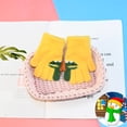 thumbnail image 2 of Gants d'Hiver pour Enfants Demi-Doigt Flip Cover Imprimé Dinosaure Mignon, 2 of 2