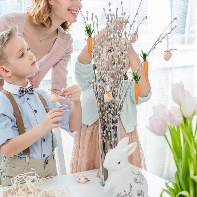 IDEANATEGRATE 12Ud De Pascua Con Adorno De Zanahorias Multicolor Para Fiesta Y Hogar