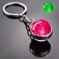 thumbnail image 2 of Glow In The Dark Multicolor Planet Galaxy Keychain Universe Key Chain Outer Space Astronomical Jewelry Glass Ball Keyring tzw, 2 of 7