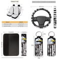 thumbnail image 5 of Yuyamidu Eagle Car Interior Sets Car Front Back Seat Covers Steering Wheel Cover Seatbelt Pad American Flag Trash Bin Rearview Mirror Cover Coasters Keychain 13pcs Auto Accessory, 5 of 7