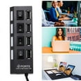 thumbnail image 2 of Plug and Play Slim & Light High Speed 4 Ports USB 2.0 Interface External Multi Expansion Hub with ON / OFF Switch, 2 of 6