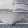 thumbnail image 3 of Madison Park Rhapsody Ensemble de Couvre-Lit Jacquard Polyester 6 Pcs en Marine, 3 of 23