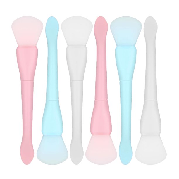 6 aplicadores de mascarilla facial de silicona, cepillos aplicadores, herramienta aplicadora de mascarilla facial.