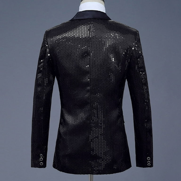 Mens Velvet Blazer Men's Silver Paisley Black Velvet Tuxedo Jacket - Formal Dinner Blazer With Satin Lapels Velvet Dinner Jackets For Men