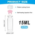 thumbnail image 2 of Uxcell 10Pcs Clear Glass Sample Vials, Small Liquid Bottles Pink 15ml, 2 of 7