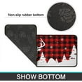 thumbnail image 2 of Christmas Tree Reindeer Kitchen Rug Set,Buffalo Plaid Snowflake Xmas Winter Holiday Runner Rugs with Rubber Backing,Let It Snow Decor for Home Kitchen,Throw Rugs Washable for Kitchen Sink,Red, 2 of 5