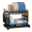 WDJ-8018-BK Black, variant on Kitchenware Storage Organizer,Multifunctional Countertop Storage Rack with Knife Slots, Double-Layer Disc-Shaped Draining Rack