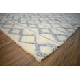 thumbnail image 6 of 4x6, 5x8 and 8x10 Moroccan Rug | White and Blue Wool Rug | TRD1713, 6 of 10