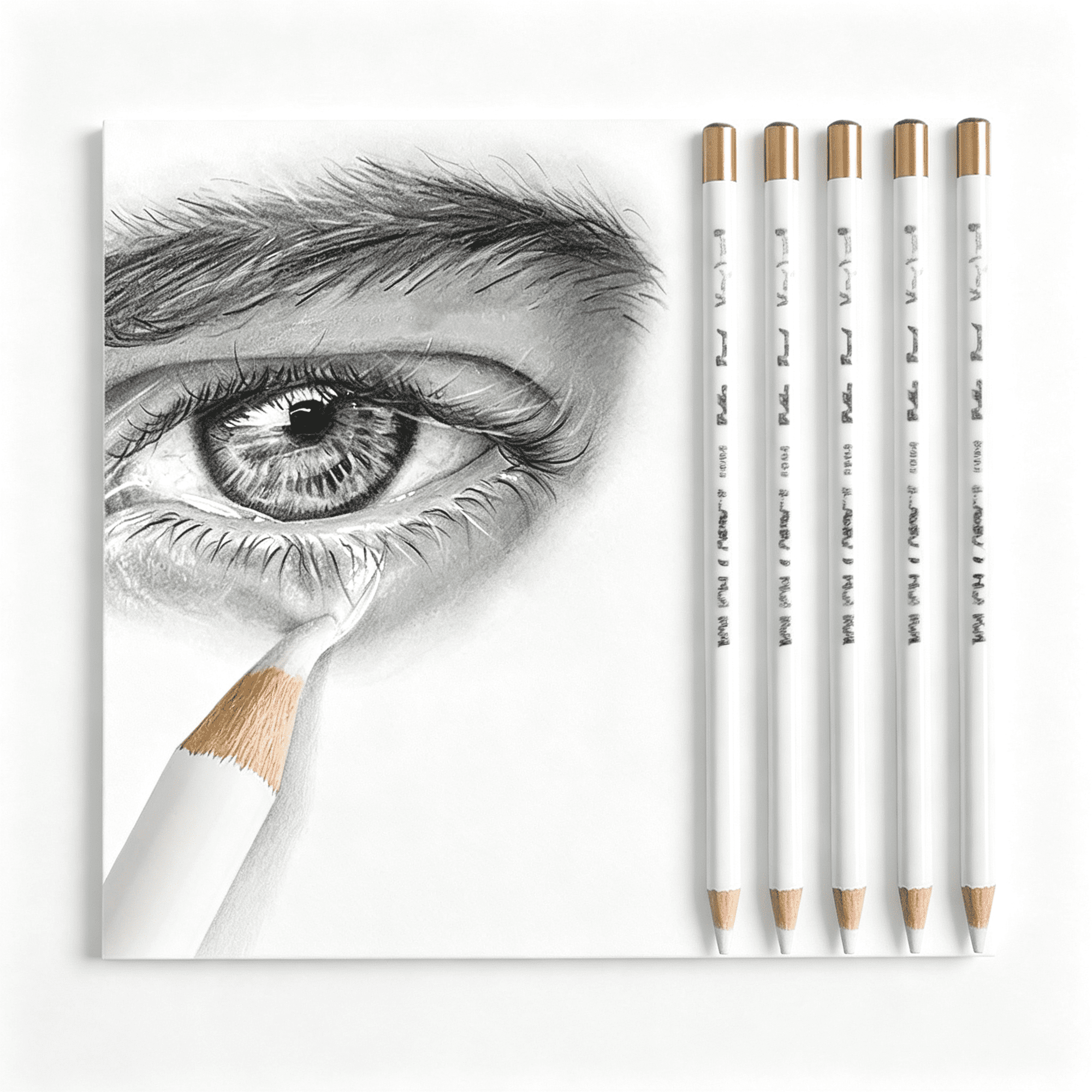 CCOCC Eraser Pencils Set for Artists Wooden Sketch Professional Highlight Painting Eraser Pen for Sketching Charcoal Drawings Revise Erasing Details for Students Limner 6Pcs