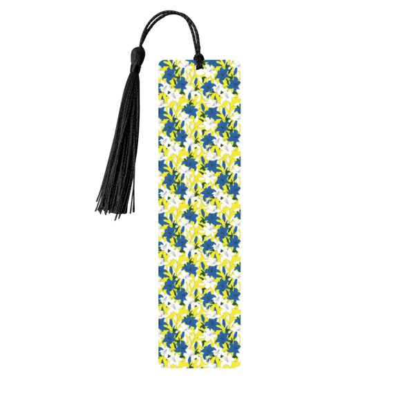 Kdxio Lilies Flowers Print Metal Tassel Bookmarks,Perfect Gift for Art Lovers and Bookworms Metal Bookmarks for Women
