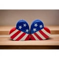 thumbnail image 2 of Ceramic American Flag Heart Salt and Pepper Shakers 2.5 Inch Patriotic Decor, 2 of 4