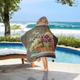 thumbnail image 6 of BZSMCE Towels Kids Hooded Beach Towel Grapes Painting Pool Bath Towel Soft, 6 of 7