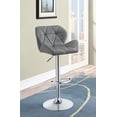 thumbnail image 2 of Berrington Upholstered Adjustable Bar Stool Grey (Set of 2), 2 of 12