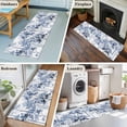 thumbnail image 5 of Watercolor Forest Blue 2'x6' Runner Rugs for Hallway Kitchen Bedside Non Slip Washable, Abstract Art Modern Trees Entryway Rug Runners with Rubber Backing, Long Carpet Runner for Laundry Room, 5 of 8