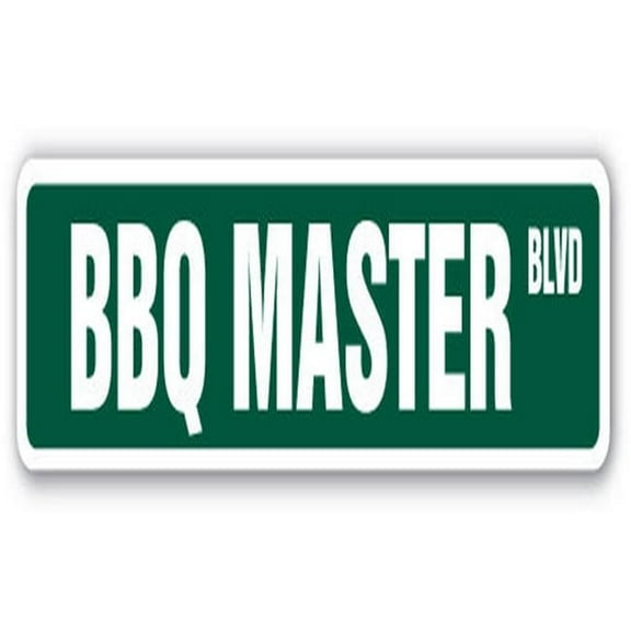 SignMission SS-BBQ MASTER 18 in. BBQ Master Street Childrens Name Room Sign