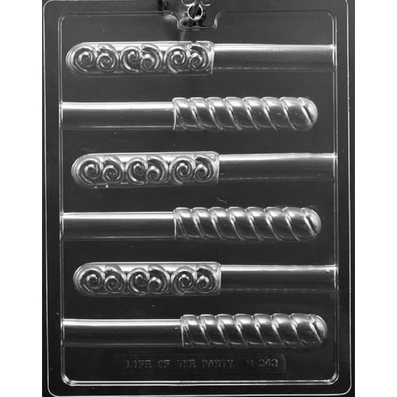 Grandmama's Goodies M242 Swirl Pretzel Pop Chocolate Candy Soap Mold with Exclusive Molding Instructions