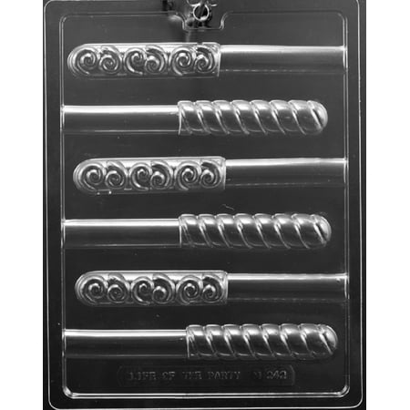 

Grandmama s Goodies M242 Swirl Pretzel Pop Chocolate Candy Soap Mold with Exclusive Molding Instructions