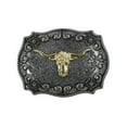 thumbnail image 1 of Sonducket Hebilla de cinturón Hombres Western Vintage Simple Tangcao Patrón Cuerno largo Fácil de combinar Aleación Resistente al desgaste Hebilla de Accesorios de disfraces  Ochsenkopf, 1 of 6