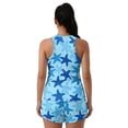 thumbnail image 2 of Xoenoiee Blue Starfish Print 2026 Tankini Swimsuits for Women, Two Piece Bathing Suits with Shorts, Modest Tank Top and Swim Shorts with Pockets, 5XL, 2 of 7