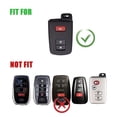 thumbnail image 2 of Zinc Alloy Metal Smart Key Fob Cover Fit for Toyota Tacoma Sequoia Tundra 4Runner Highlander RAV4 Camry Corolla Avalon Case Protector Shell(3 Button, 2 of 6