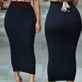 thumbnail image 4 of PENGXIANG Jupe Longue Moulante Taille Haute Décontractée pour Femmes, Jupe Crayon Extensible, 4 of 4