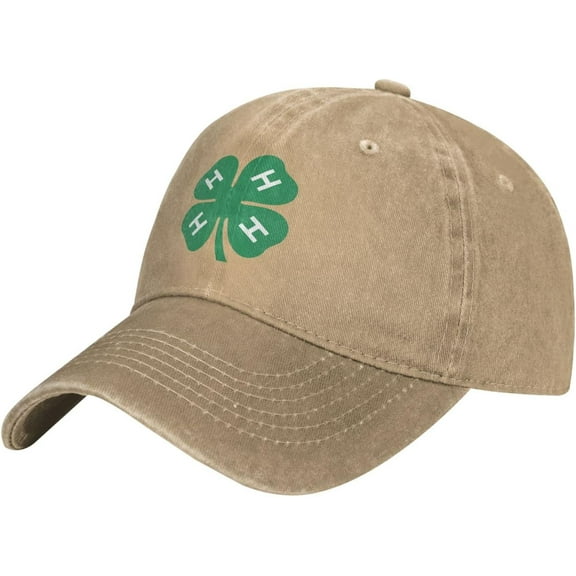 4-H Clover Baseball Cowboy Hat Adjustable Trucker Hat