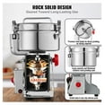 thumbnail image 2 of 2000g Electric Spice Grinder Commercial Grain Mill High Speed - Dry Food Grinder for Herbs, Coffee, Seeds, 30-300 Mesh Adjustable, 2 of 7