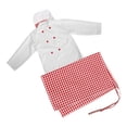 thumbnail image 4 of 1 juego de disfraz de chef para niños, abrigo de cocina, gorro de chef, delantal, suministros para juegos de rol de chef, 4 of 7