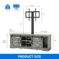 thumbnail image 6 of Dextrus Farmhouse TV Stand with Mount for 32-70" TVs, Media Console Cabinet with Barn Doors, Gray, 6 of 6
