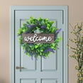 thumbnail image 6 of Rustic Welcome Sign Lavender Wreath Artificial Eucalyptus Garland, 6 of 7