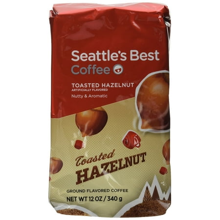 Seattle's Best Toasted Hazelnut Flavored Ground Coffee 12-Ounce Bags (Pack of 3) 36 Ounces - 3 Bags of 12