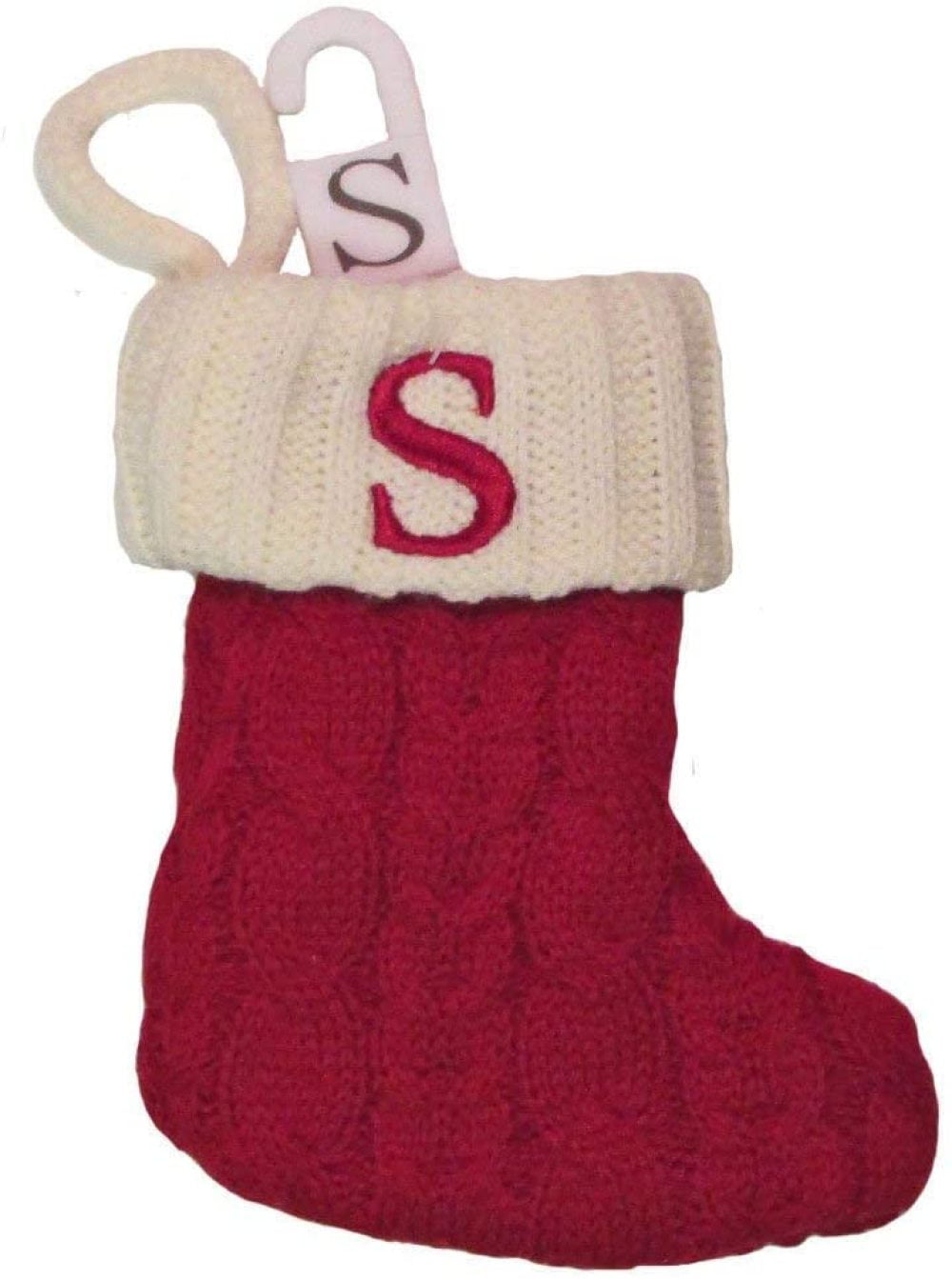New Christmas Mini Knit Stockings Holiday Decorations Letter B D E H P N K C 