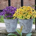 thumbnail image 6 of 6× Bundles Artificial Flowers Outdoor UV Resistant Fake Plastic Plants Garden, 6 of 9