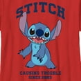 thumbnail image 2 of Boy's Lilo & Stitch Causing Trouble Since 2003  Graphic Tee Red X Small, 2 of 4