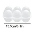 thumbnail image 3 of Clear Egg Storage Box Delicate 6 Girds Egg Dispenser Holder Case Refrigerator Crisper Camping Picnic Travel Portable Egg Carriage,White-6, 3 of 8